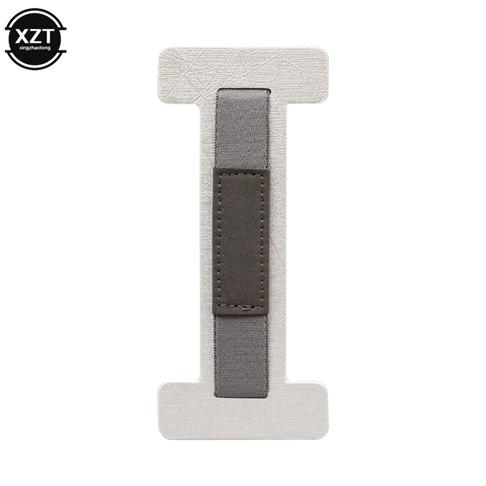 Universele Tablet Handed Grip Strap Holder Anti Slip Finger Sling Band Handvat Stand Sticker voor 6-10.5 inch Kindle Tablet PC: Bruin