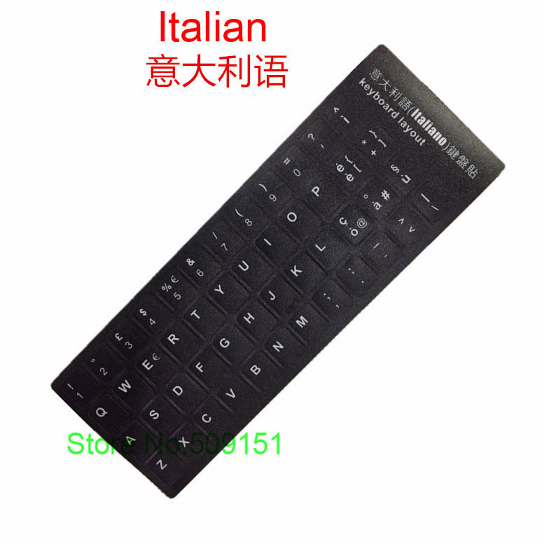 2 pcs/lot espagnol Espanol arabe anglais Farsi turc BR hébreu russe français aribique italien thaï clavier autocollants Alphabet
