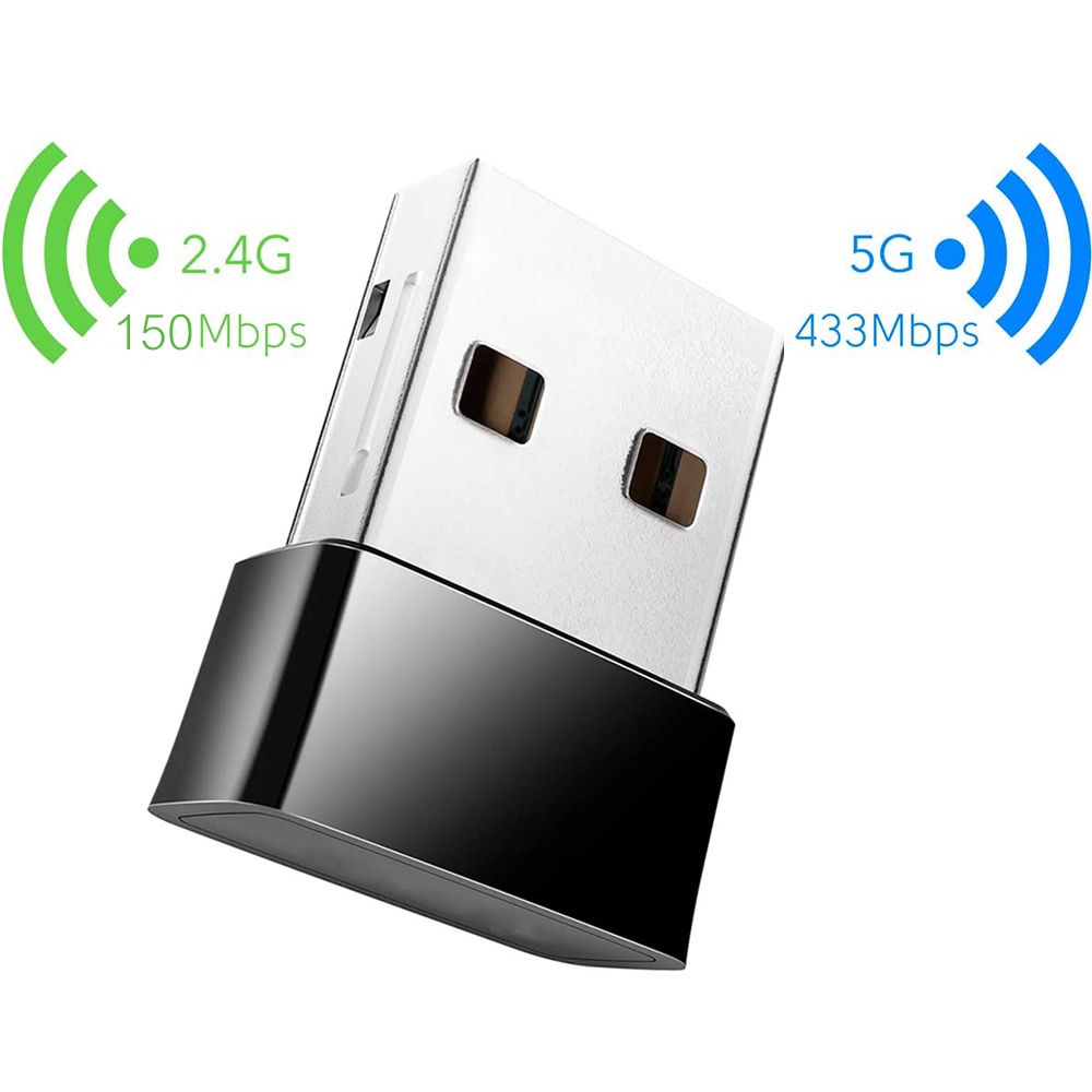 Draadloze AC600Mbps Usb WiFi5 Adapter 5G/2.4Ghz Wifi Dongle Voor Desktop/Laptop Nano Compatibel Met Windows xp/7/8/8.1/10 Mac Os