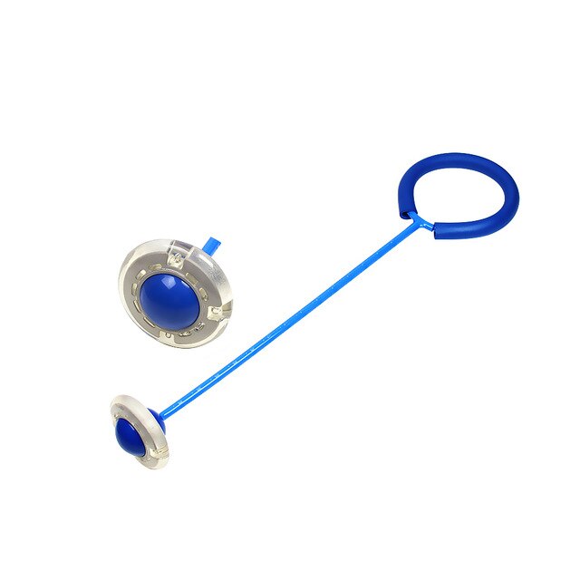 Kinderen Fitnessapparatuur Lichtgevende Stuiterende Bal Enkele Voet Knipperende Touw Springen Stuiteren Bal Fitness Sport Swing Bal Naar: Blauw