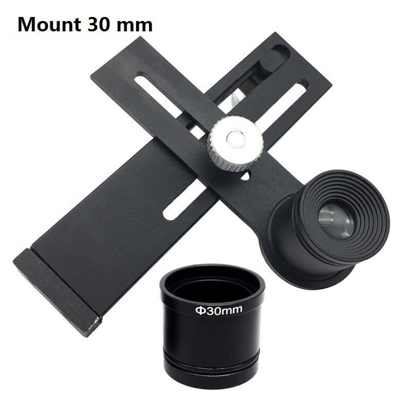 Adaptateur universel de support pour téléphone portable avec pince de téléphone oculaire 10X se connecter avec un Microscope stéréo: Mounting 30 mm