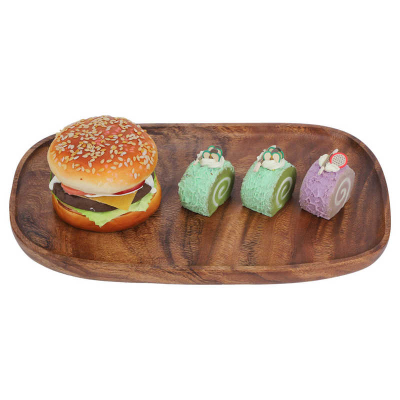 Storage Tray Wood Fast Food Plate Irregular Snack Fruit Organizer Table Accessories Decoration Easy To Clean