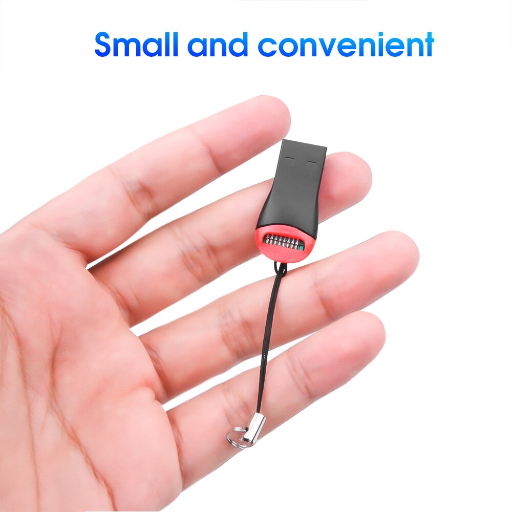 Draagbare USB 2.0 Micro SD SDHC TF Card Flash Memory Card Reader Mini Adapter Voor Laptop PC
