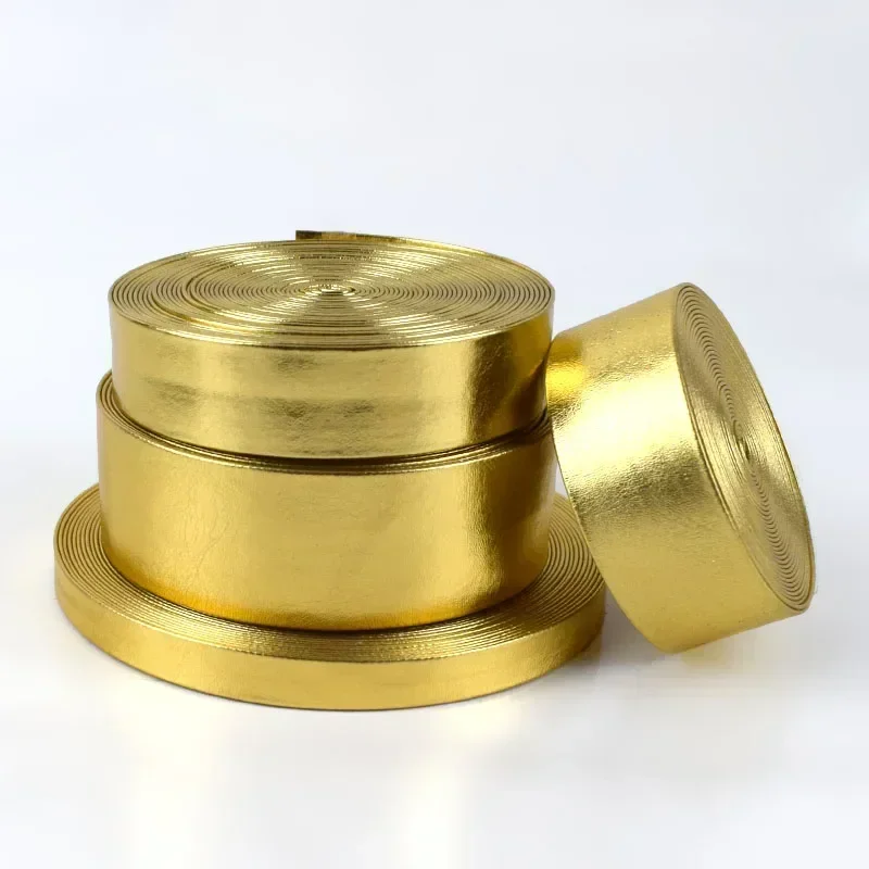 Cinta de cuero sintético PU de 5M y 5-50mm, cordones para bolsas doradas y plateadas, cuerdas para decoración de ropa DIY, lazos, banda para ropa, bolsas, accesorios para bordes: Borgoña / L