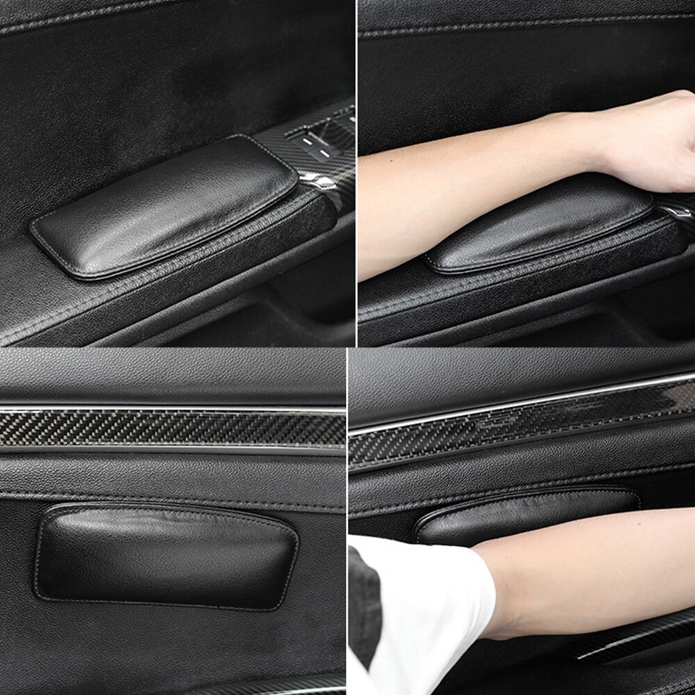 Cojín de cuero para la rodilla del coche, almohada Interior elástica para Fiat Tipo Qubo Panda Mobi 500X Argo 500L 124, Croma Linea ulyse