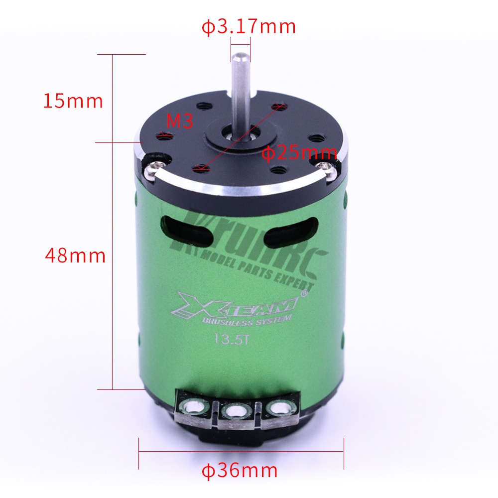 X-TEAM 3650 Sensored Brushless Motor 6.5T/10.5T/13.5T/17.5T/21.5T 2-3S Racing Brushless Motor for 1/10 Rc Car