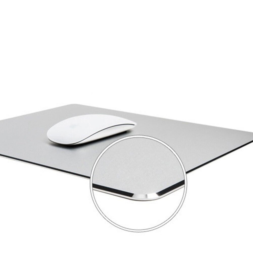 Metall Maus Pad 200*180*2mm Aluminium Legierung Doppelseitige Silikon nicht-Unterhose matt Mäbenutzen mousepad Geeignet Für Schreibtisch Büro