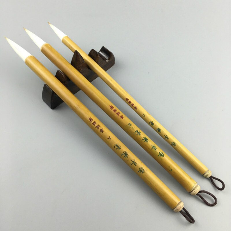 3pcs Chinese Calligraphy Brush Caligrafia Multiple Hair Brush Set Tinta China Beginner's Official Script Painting Writing Brush