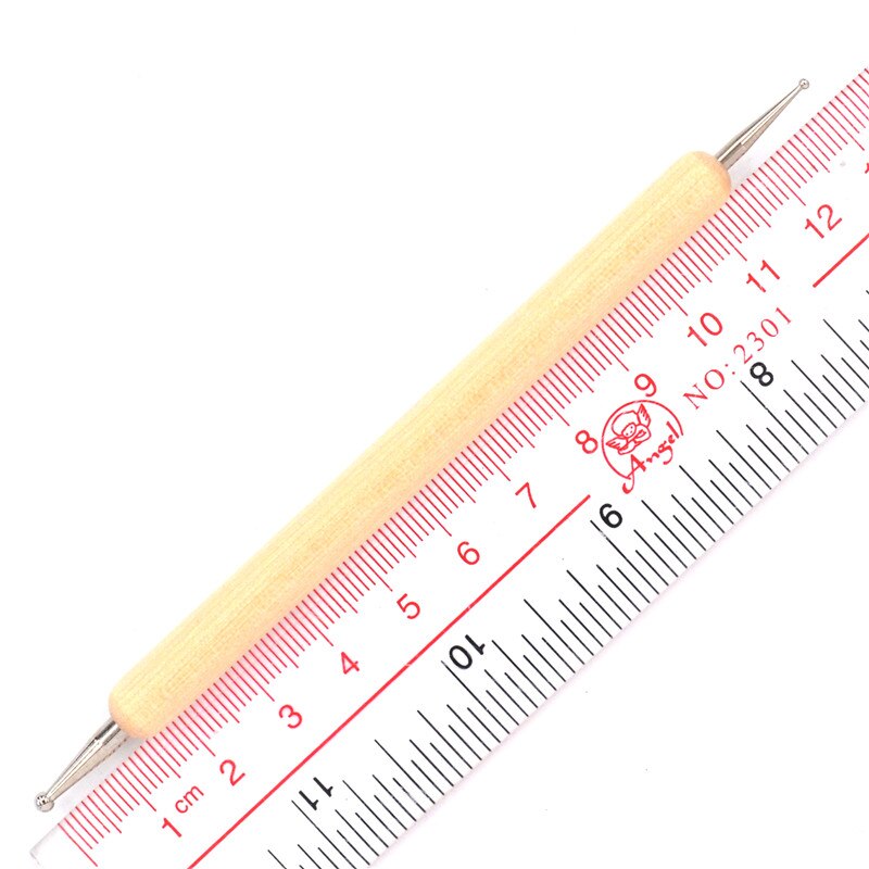 YZWLE 5 unids/pack herramientas del arte del clavo de la manija de madera pintura dibujo cepillo pluma pincel de 2 HERRAMIENTA PARA HACER puntos de decoración de uñas 16