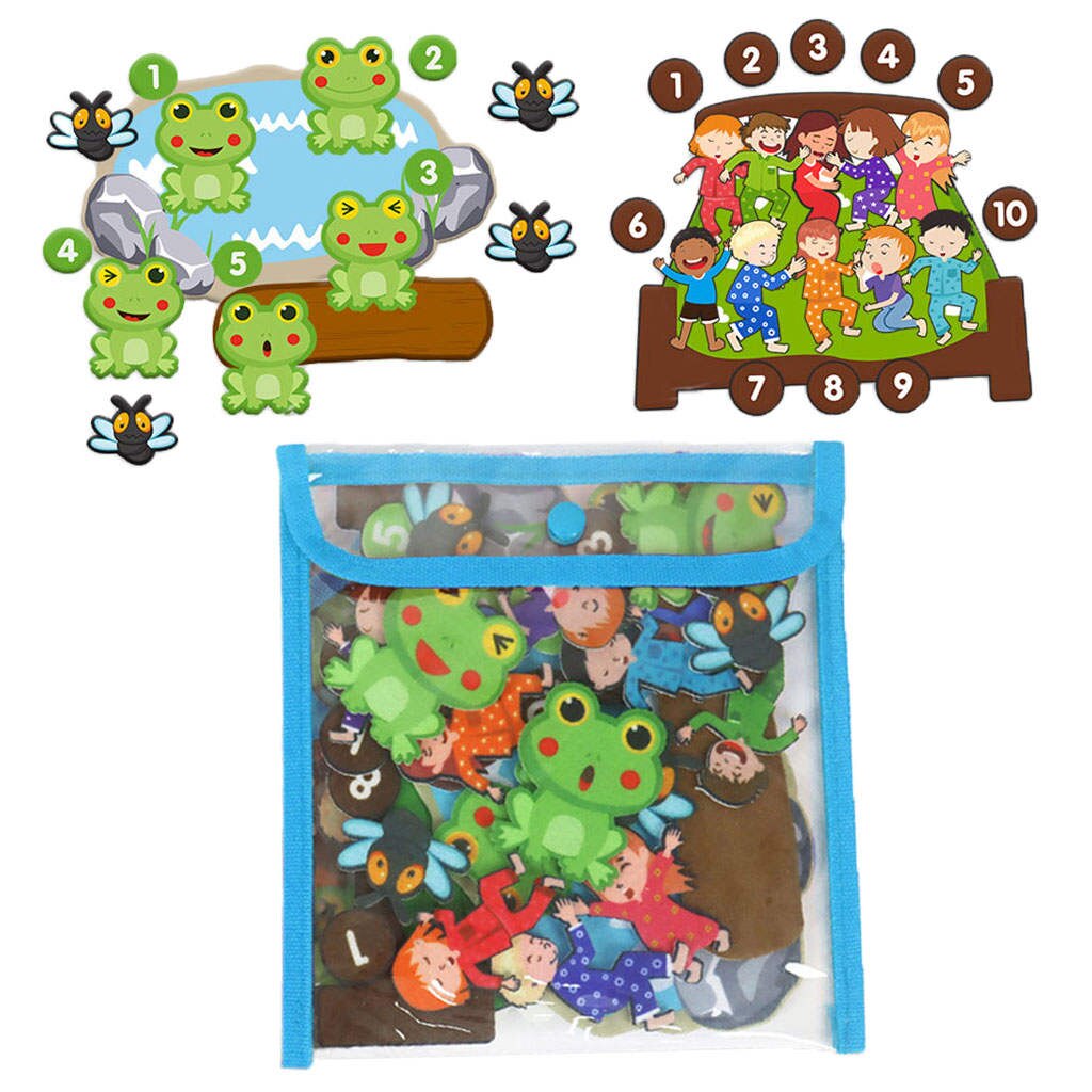 Felt Board for Toddlers, Toddler Crafts, Felt Play Set for Preschool Early Education for Boys Girls