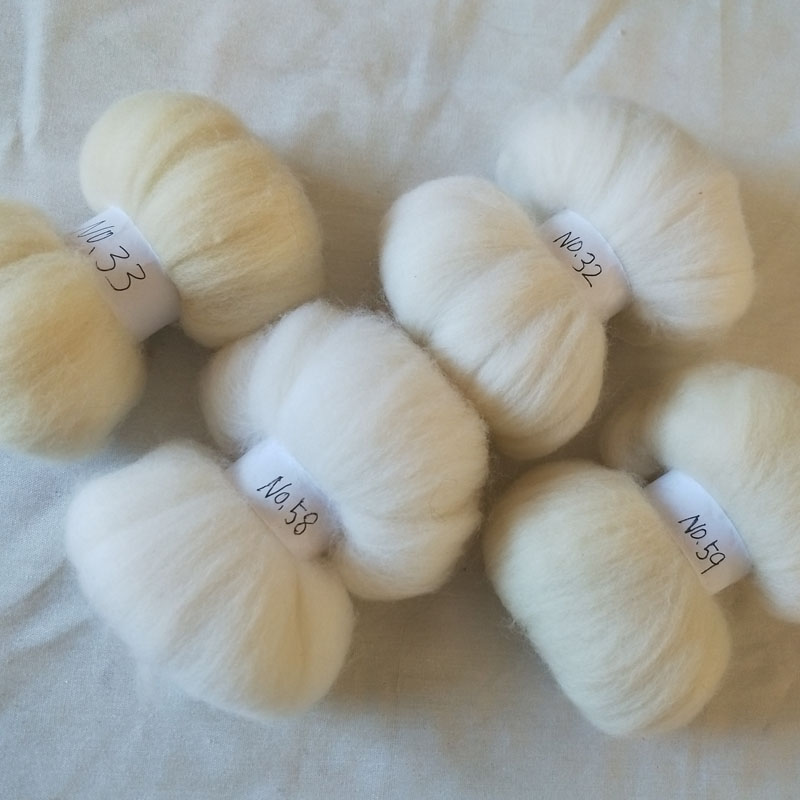 4 Kleuren Wol Fibre Roving Naaien Voor Naaldvilten Hand Geverfd Spinning DIY Fun Pop Handwerken Ruwe Wol Ambachten 20g 10g 50g 100g