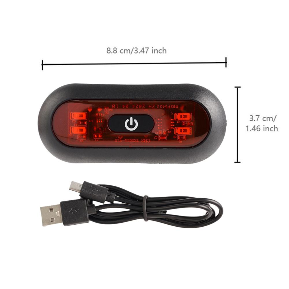 Motor Helmet Light Bike Taillight Motorcycle Bicycle Helmet Safety Signal Warning Rear Lamp Waterproof LED Light Accessories