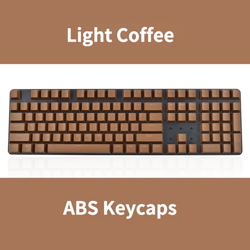 108 Keys 61/87/104/ISO/ANSI Layout OEM Injection ABS Double Shot Keycaps Keyboarde Colorful Transparent Universal Keyboard: Brown