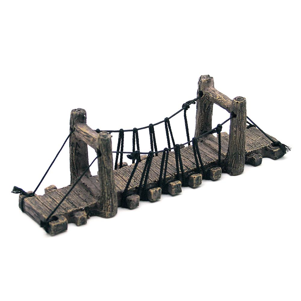 Aquarium aménagement paysager pont décoratif poissons et crevettes résine pont tortue escalade en bois corde arbre pont plusieurs tailles: Straight rope bridge / XL