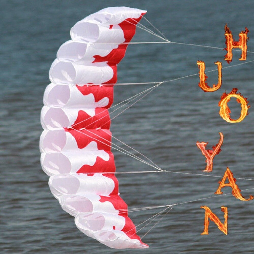 Rainbow Dual Line Kitesurfing Stunt Parachute Soft Parafoil Surfing Kite Sport Kite Outdoor Activity Beach Flying Kite