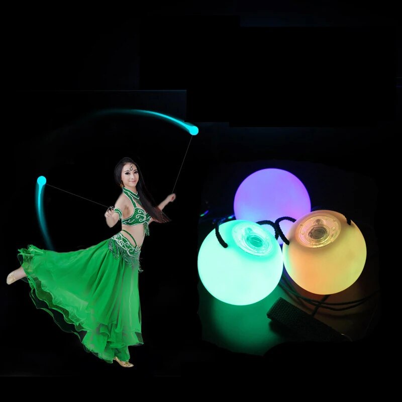 Led färgglad lysande boll gunga blixtboll dans fitness träningsboll halloween jul barnboll ljusleksaker