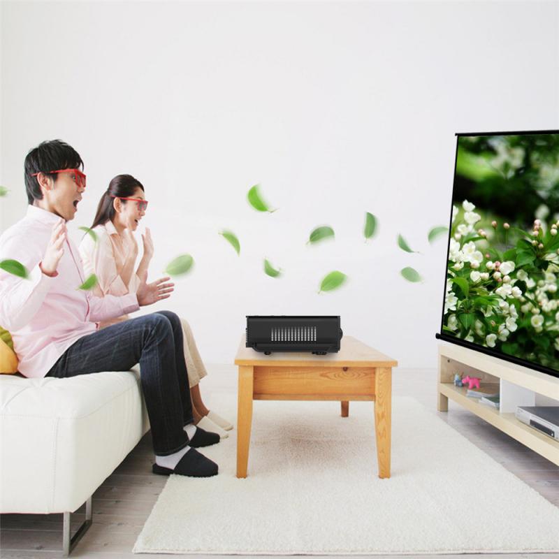 S280 Portable Mini Projector 3D HD LED Home Theater Cinema Projection size 24-60 inch USB/AV/HDMI Projector Wired Sync Display