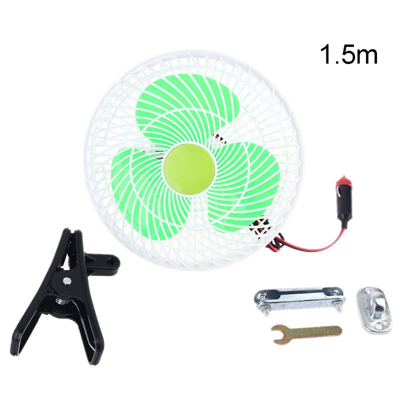 12V SUV Car Stepless Speed Air Cooling Fan Automobile Vehicle Swing Clip Fan: A
