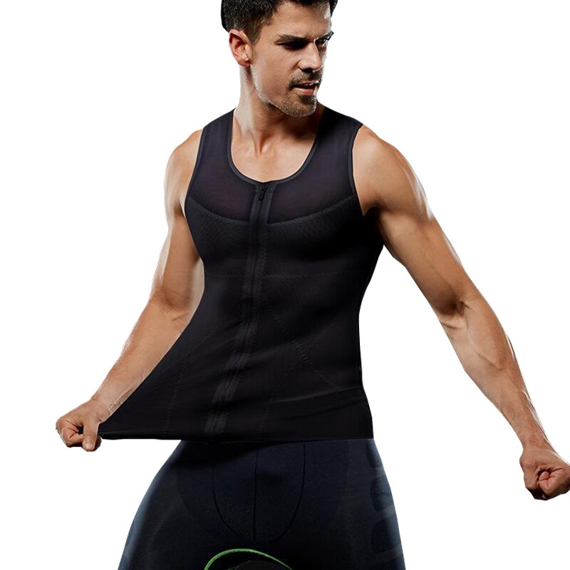 Men's Shaper Slimming Vest Gynecomastia Shapers for Men Zipper Corsets Belly Abdomen Corrector Chest Tummy Trimmer Tank Tops