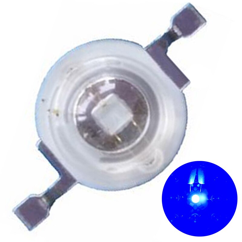 Luz LED de cultivo de 3W, iluminación azul real de 440nm + azul de 470nm, fuente de lámpara artesanal de 10W 20W 30W 50W 100W, Bombilla para cuentas de luz de 3W, 20 Uds.