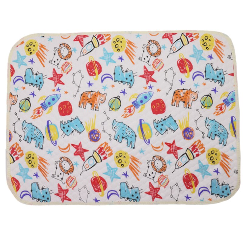 Baby Nappy Changing Pad Cotton Ecologic Diaper Changing Table Cartoon Baby Waterproof Mattress Bed Sheet Infant Change Mat Cover: Crayon doodle