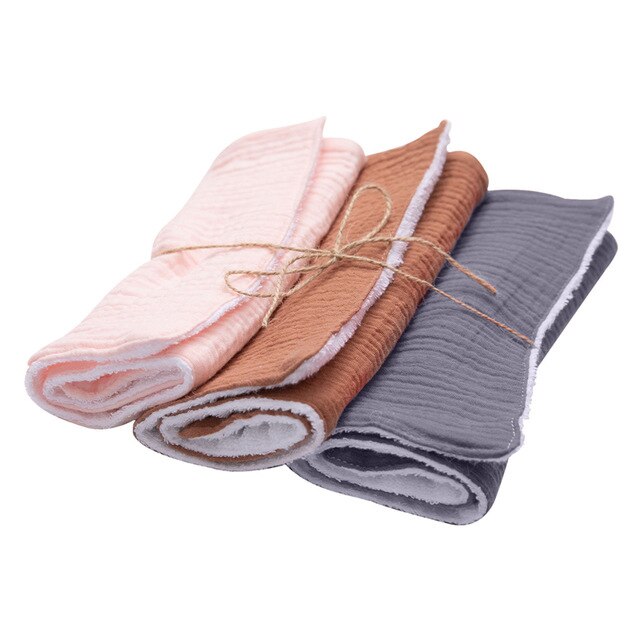 Mordedura de 3 uds. De toalla para bebé, Toalla de baño para bebé, pañuelo de algodón para eructar, gasa suave absorbente, paño de lavado para jardín de infantes: D 3PCS no box