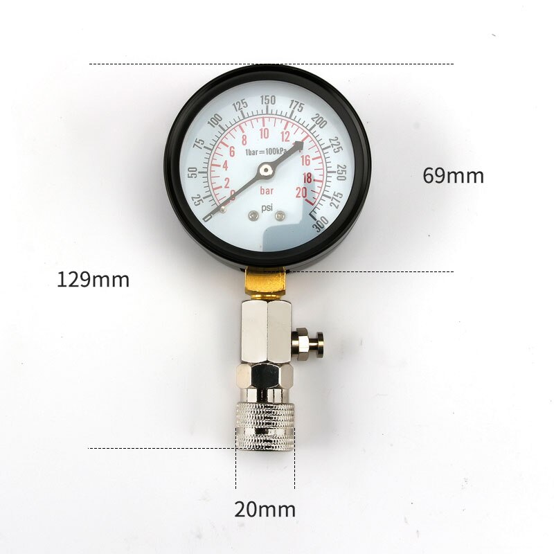 Automotive Motorcycles Petrol Engine Compression Pressure Gauge Tester Cylinder Pressure Gauge