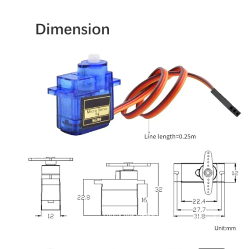 2/5/10/20 pièces Sg90 servomoteur Micro 9g 180 360 degrés montage Sg90 Kit sans engrenage métallique Pro Rc voiture jouet avion Arduino Uno bricolage
