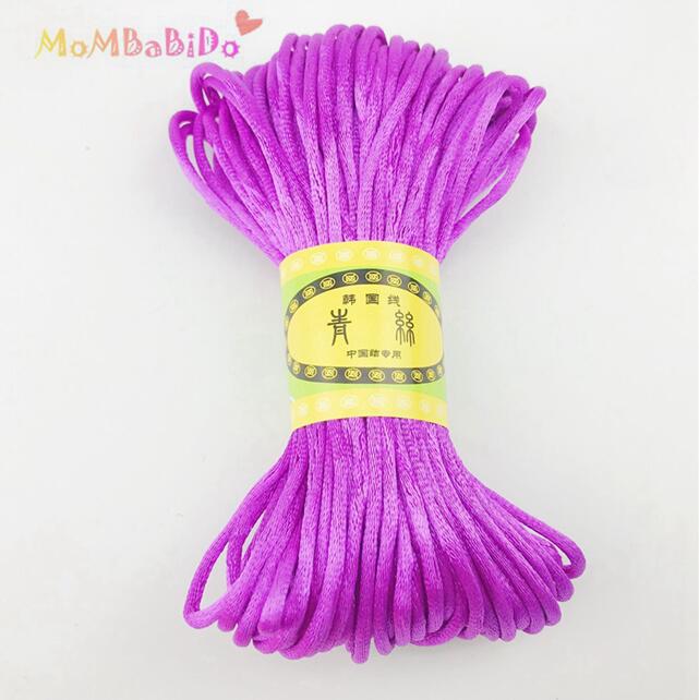 1Mm Satijn Cords 20 M/partij Diy String Nylon Touw Medeplichtige & Bevindingen Baby Silicone Tandjes Bead Ketting Sieraden Cord: 6