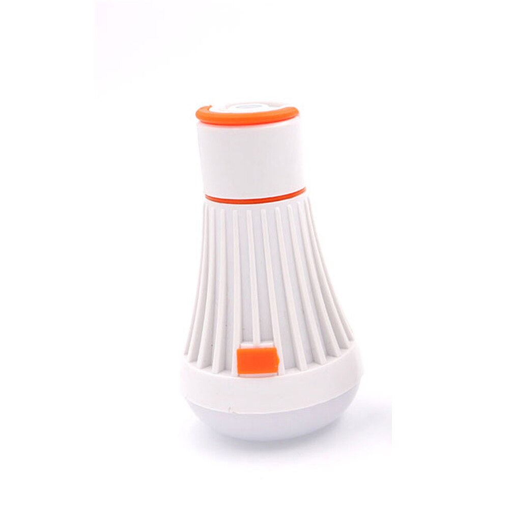 Bærbar led pære lanterne 4 moduser 6 led camping telt lys fakkel lommelykt hengende led lampe drevet av aaa 18650 batteri: Oransje