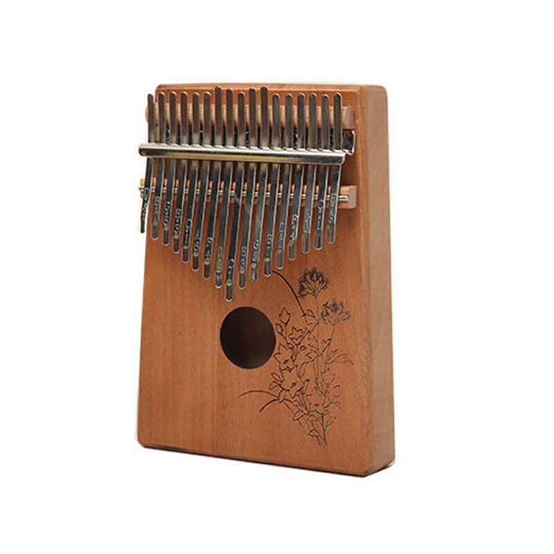 God kalimba musikinstrument bærbar 17 tangenter akacie tommelfinger klaver melodi hammer kalimba mbira keyboard: 3