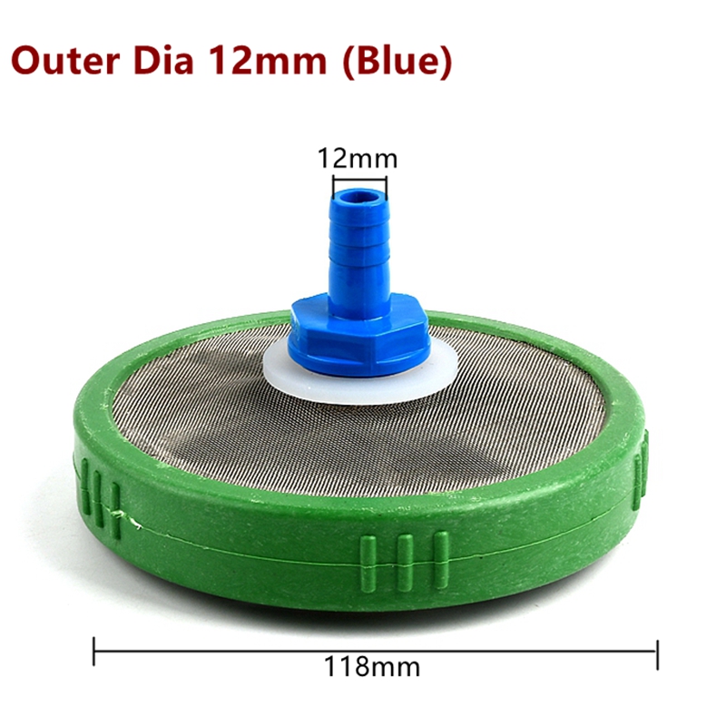 Filtre de tuyau Wildoda pour l'd'argile du jardin, pompe de pulvérisation Pound, filtre à mailles précieuses pour le filtrage du poisson, raccord de tube d'eau domestique, 1PC, OD 12mm, 16mm: WHITE