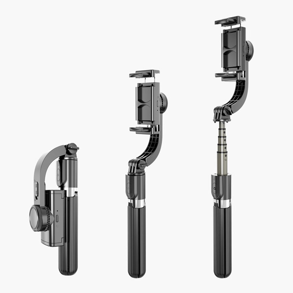 D1 Universele Mobiele Telefoon Stabilisator Anti-Shake Roterende Handvat Stabilisator: L08 Black