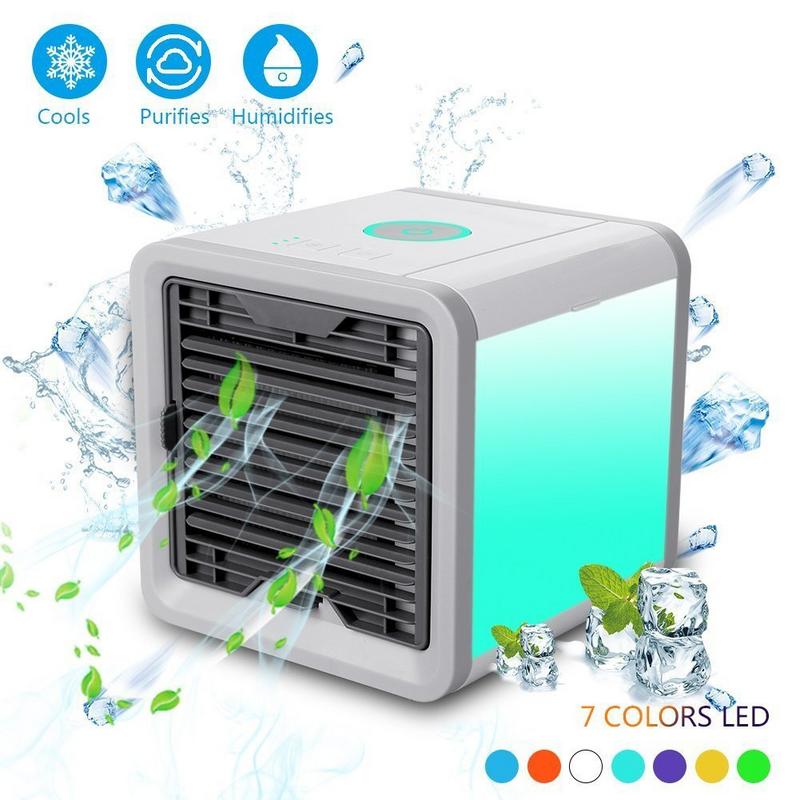 USB Mini Portable Air Conditioner Humidifier Purifier Desktop Air Cooling Fan Car Air Cooler Fan For Car And Office Home