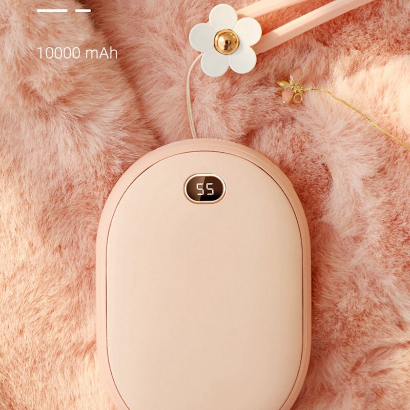 Portable USB Rechargeable Mini Heater with Temperature Display Travel Warmer Winter Hand Warmer