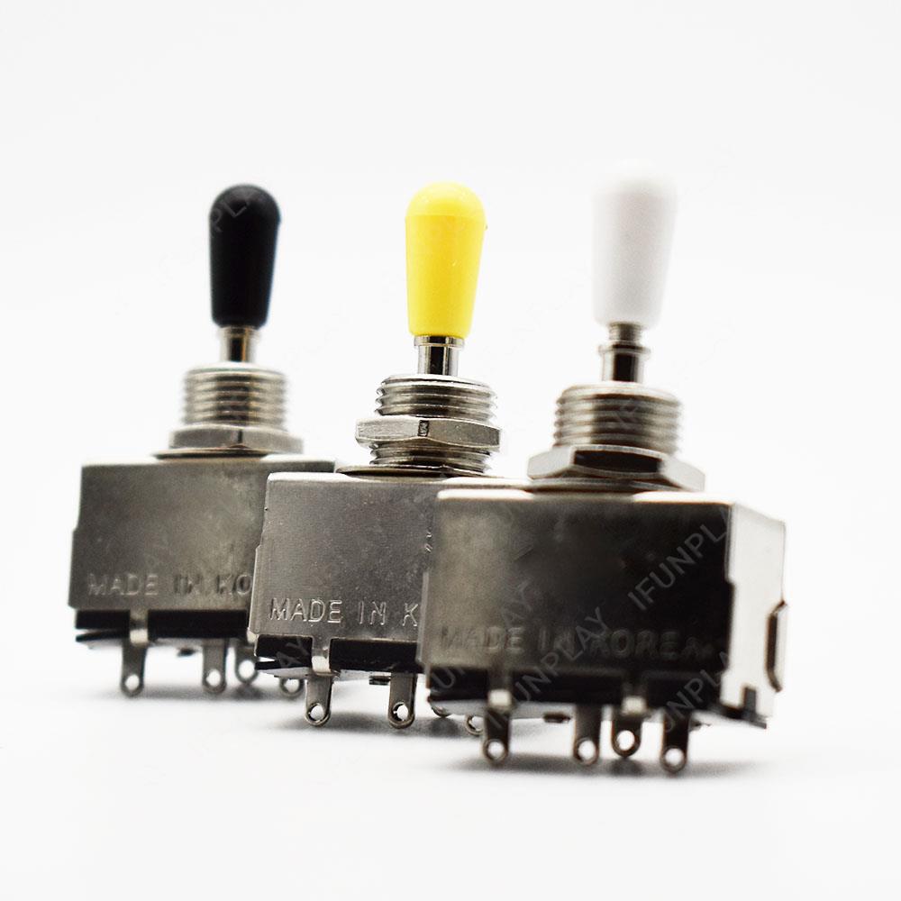 1Pc Metaal met Plastic Schakelaar Cap 3 Way Tuimelschakelaar voor LP SG Elektrische Gitaar 3 Way Control elektrische Guitarra Schakelaar