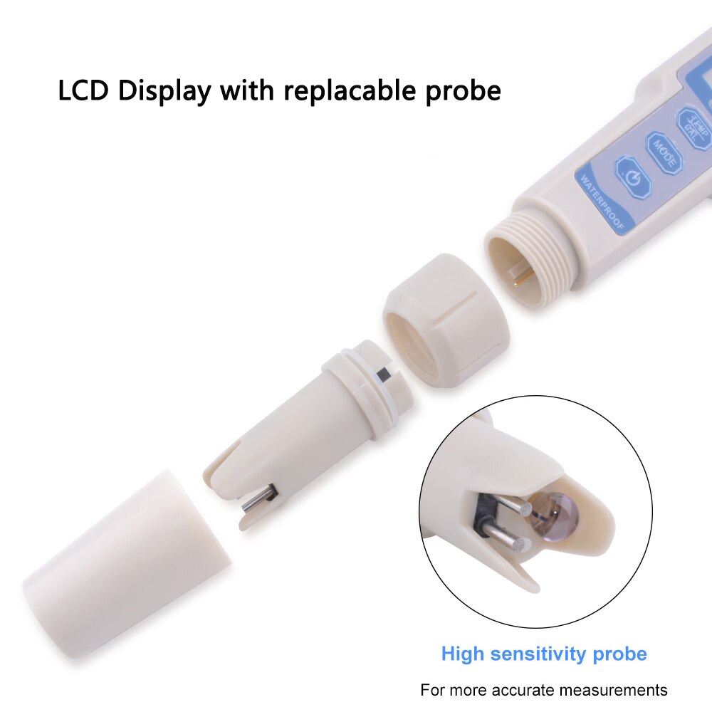 PH-3580 Digital PH Meter 4 in 1 PH/TDS/Temp/ EC Tester Conductivity Monitor Water Quantity Test Tool TDS Analyzer for Aquarium