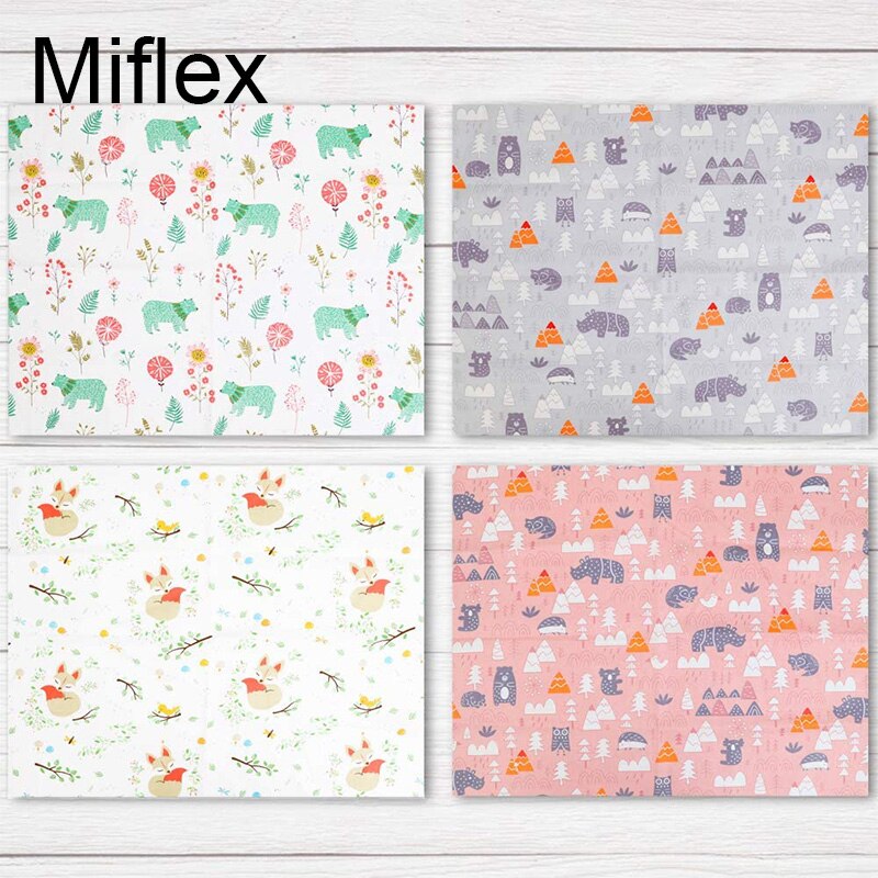 Miflex Craft Stof Quilten Pre-Cut Pleinen Naaien Fat Quarters Bundel Multi-color Katoen Stof Patchwork 8 Stuks