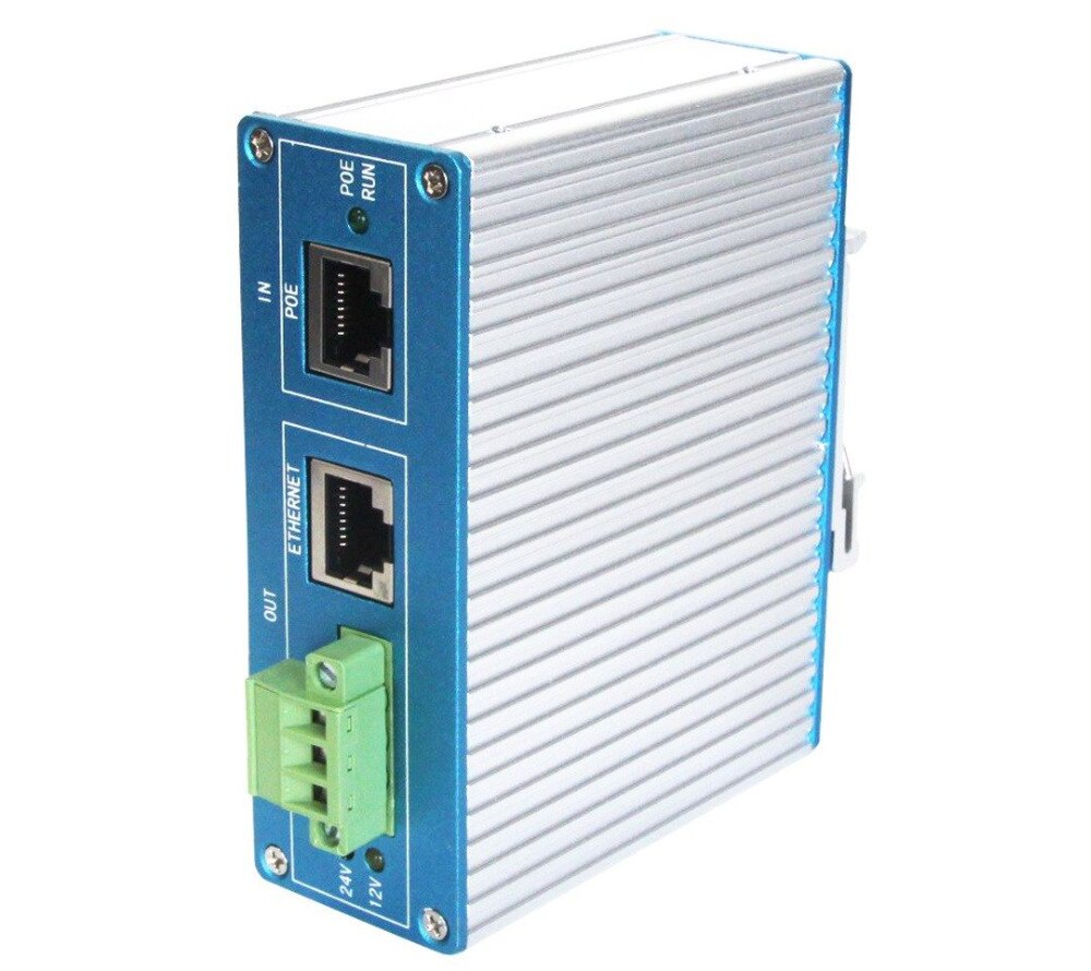 Single Port PoE Splitter with 1x RJ45 PoE Port and 1x RJ45 Ethernet Port. PoE Port Power is 60W