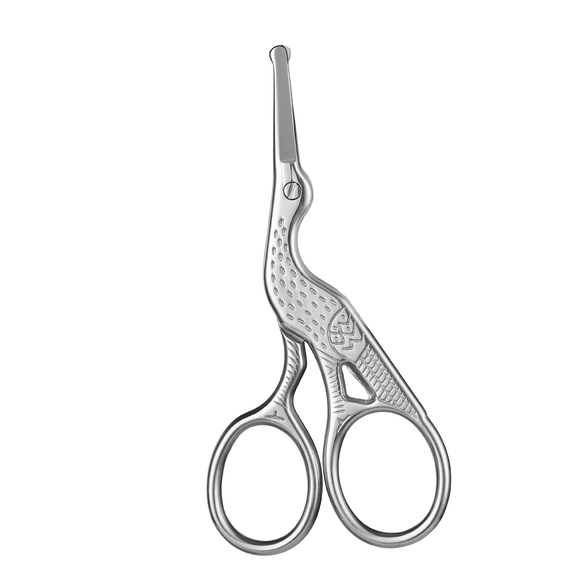 Facial Hair Scissors Rounded Stainless Steel Mustache Nose Hair Beard Eyebrows Eyelashes Trimming Clippers