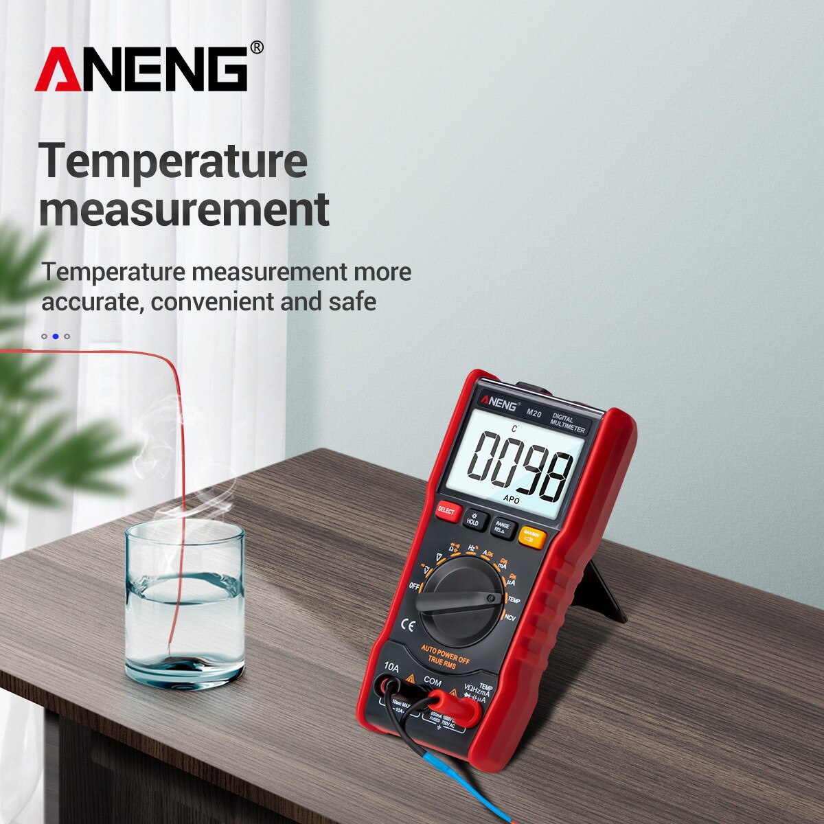 Multimetro digitale ANENG M20 6000 conteggi tester Esrmeter Multimetro Analogico digitale Profissional con retroilluminazione amperometro AC/DC