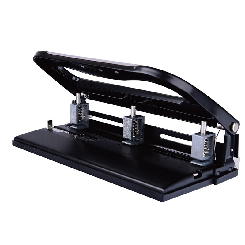 2-Hole / 3-Hole System Hole Punch Metal Heavy Duty Puncher Adjustable and Detachble Puncher Head; 40-sheet Capacity