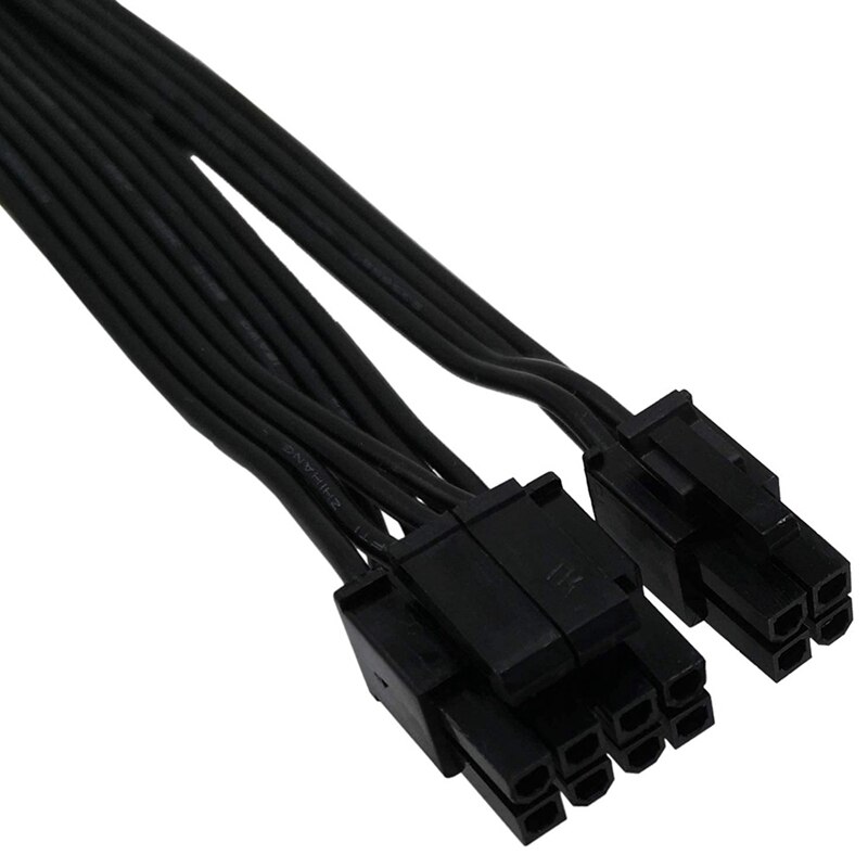 2 Pack CPU 8Pin to 8+4Pin Power Supply Extension Cable Cord 20cm Converting 8 Pin CPU Power Wire to 8+4Pin Power Wire