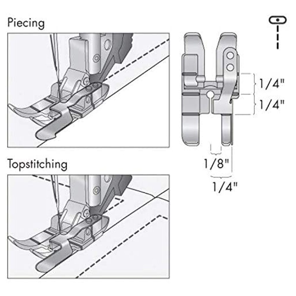 Nähmaschine Nähfuß 1/4 zoll Quilten Patchwork Fuß Stich in Graben Fuß und Bedeckt Nähfuß für sterben Meisten Niedrigen schaft