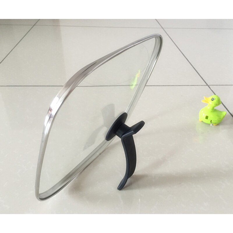 16-32cm køkkengrej forstærket firkantet glaslåg hærdet woklåg pyrex glas rundt kogepande låg med knop premium pande låg