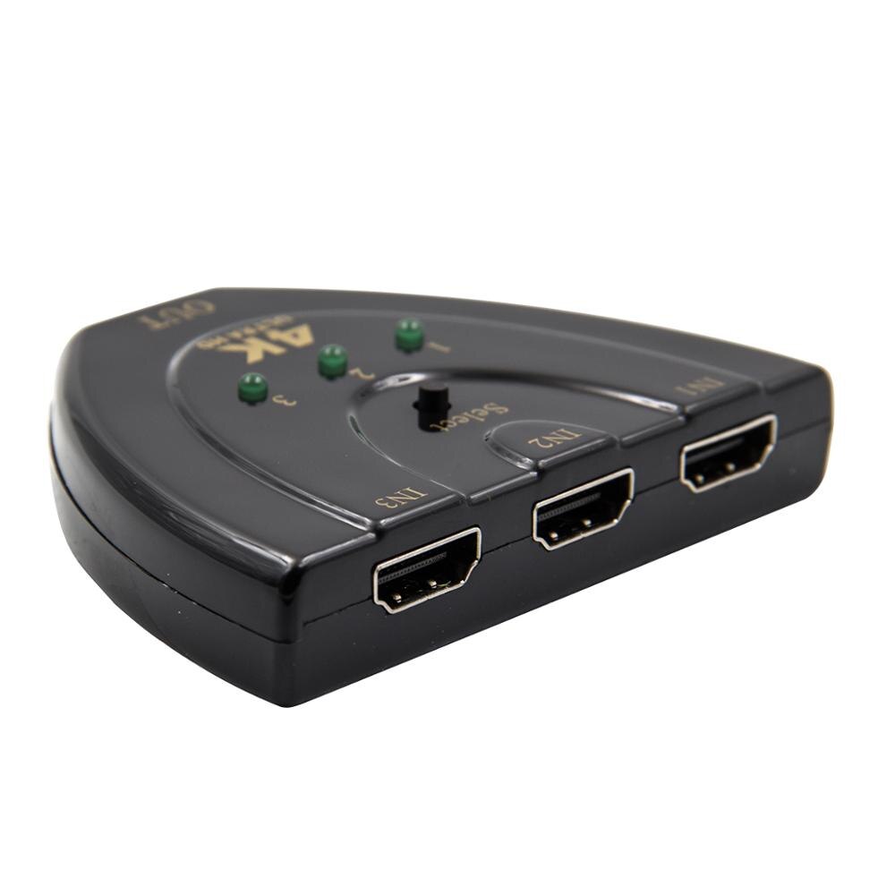 AUTO HDMI-compatible Switch Switcher 4K*2K 3D Mini HDMI-compatible Splitter 3 in 1 out Port Hub for DVD HDTV Xbox PS3 PS4 1080P