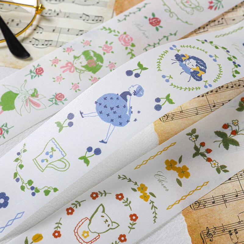 Cintas adhesivas decorativas de dibujos animados, pegatinas de papel para álbum de recortes DIY, 5m, 1 unidad/lote