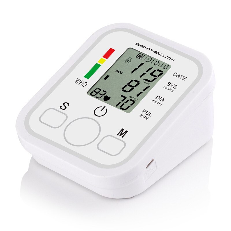 STT Portable Voice Digital Arm Blood Pressure Monitor Heartbeat test Health care monitor 2 Cuff Tonometer