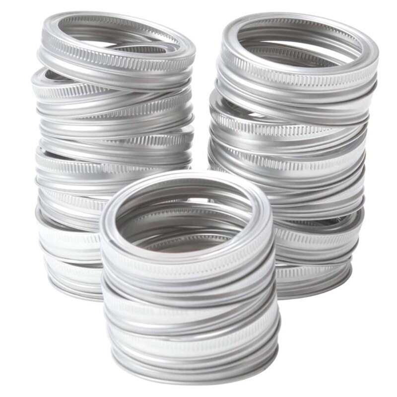 Canning Lids, Regular Mouth Mason Jar Lids And Bands, Stainless Steel Lids For Mason Jar10 Pack (Silver) 86MM