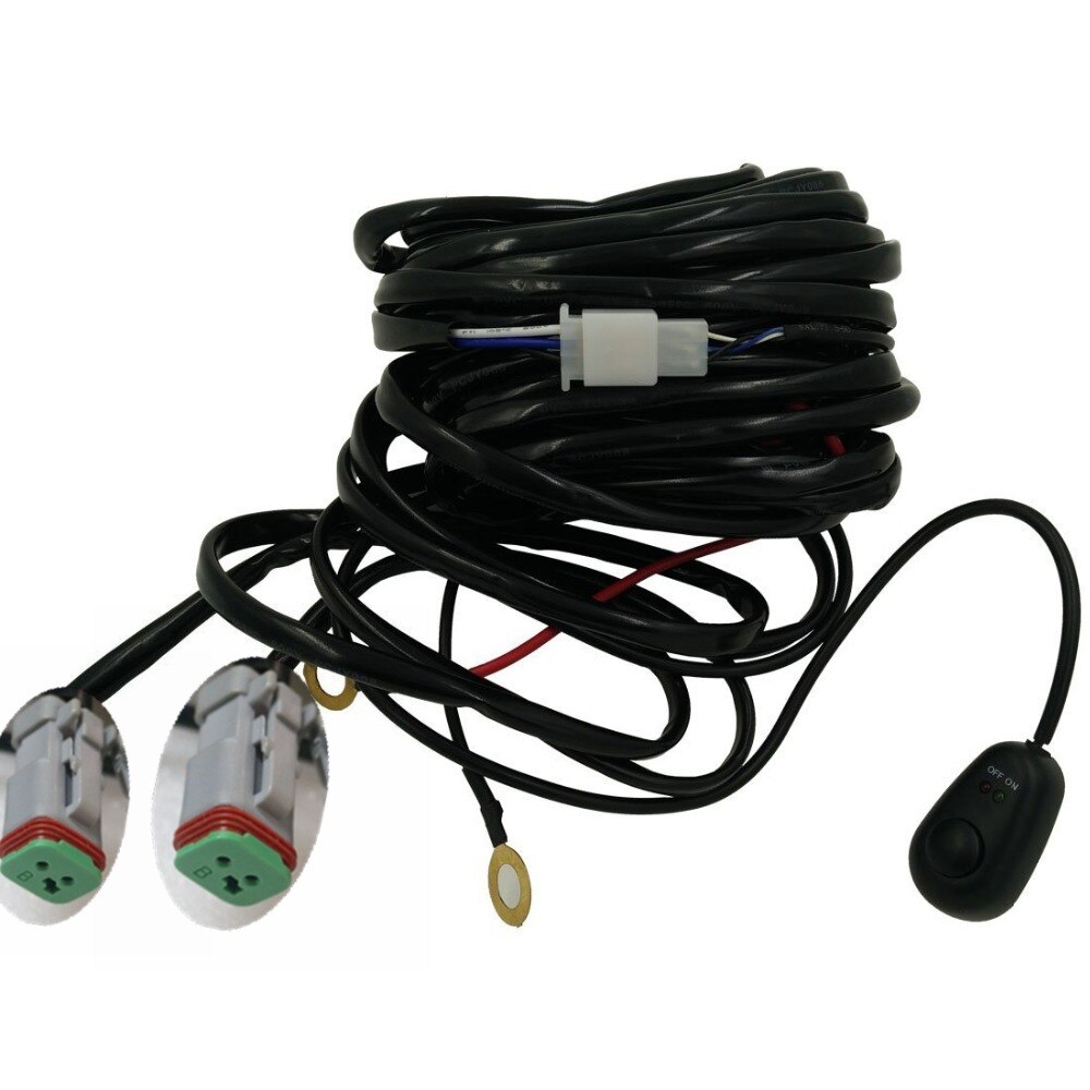 Marloo 2 Been Off Road ATV/Auto Led-lichtbalk Kabelboom 12 Voltage-40 Amp Relais OP/OFF Schakelaar Voor LED Bar Lamp